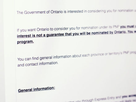 OINP: Como funciona a Notification of Interest e a nomeação provincial de Ontario